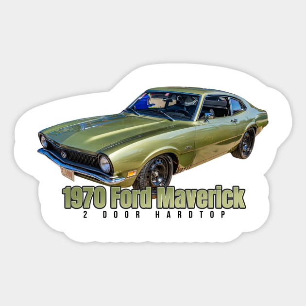 1970 Ford Maverick 2 Door Hardtop Sticker by Gestalt Imagery